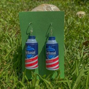 Mini Brand Barbasol Shaving Cream Earrings